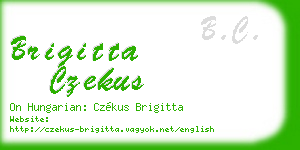 brigitta czekus business card