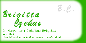 brigitta czekus business card